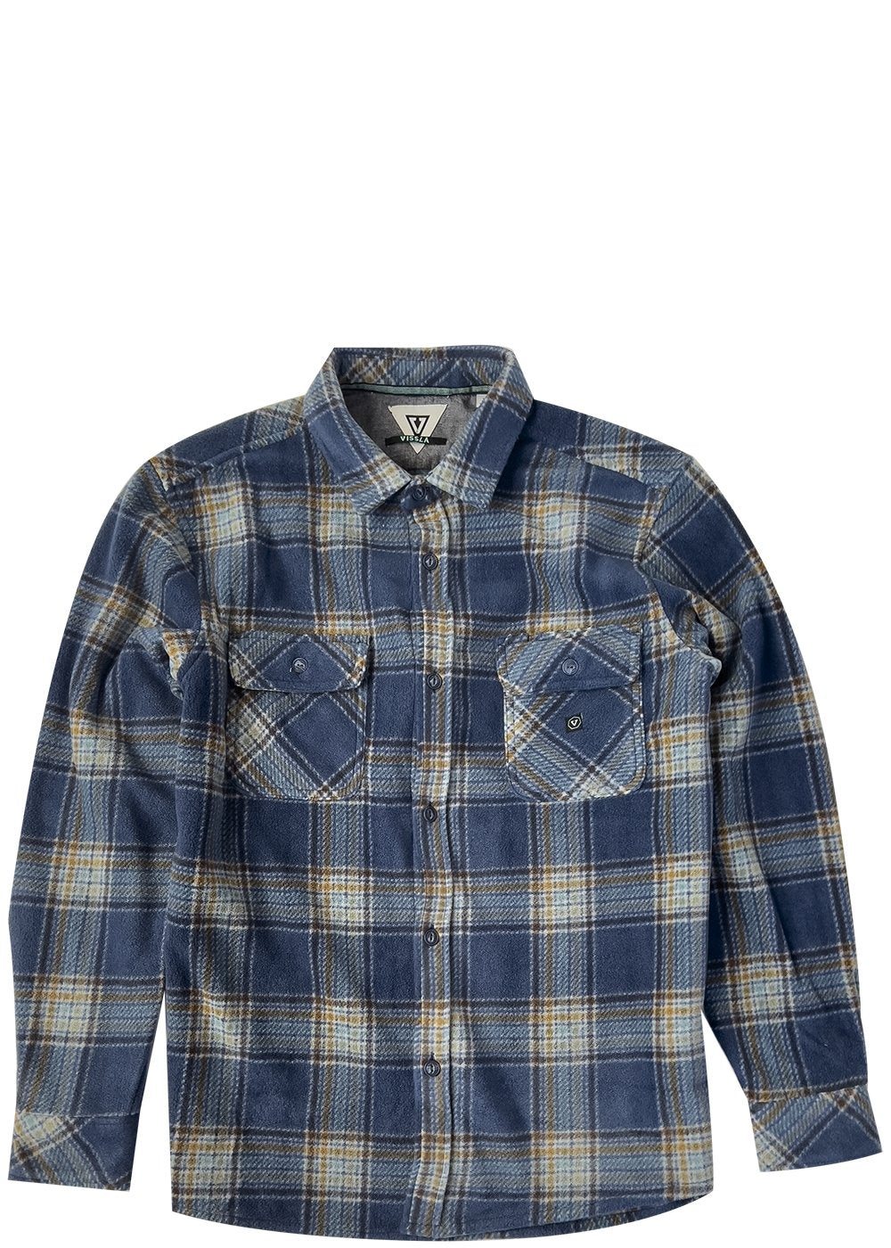 Vissla Eco-Zy Boys Ls Polar Flannel -dark denim