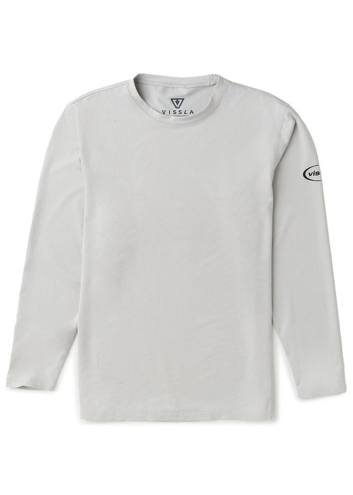 Vissla Youth Pro Comp Ls Sun Shirt in Storm Grey, view 3
