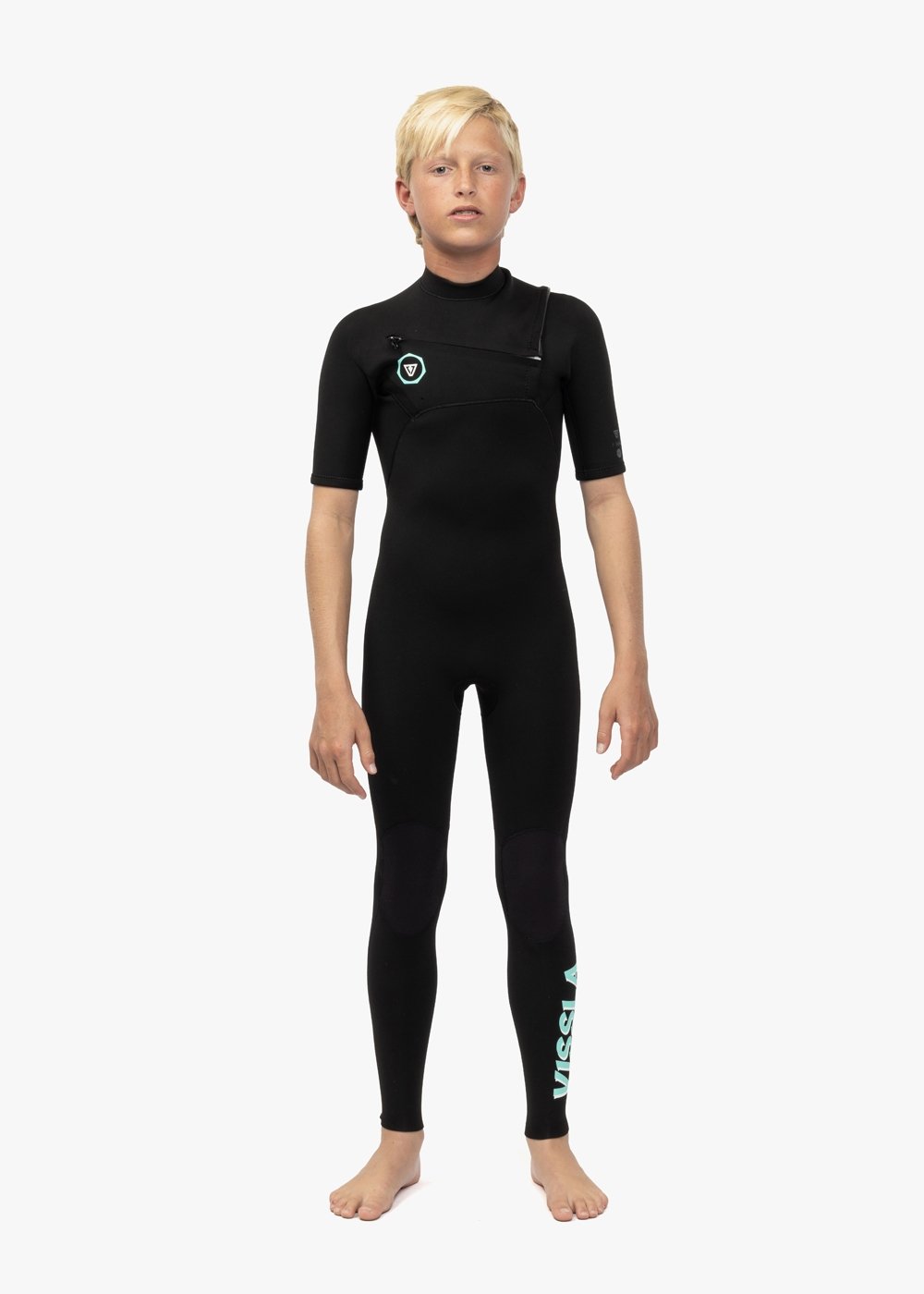 Vissla 7 Seas Boys 2-2 Ss Full Suit in Black