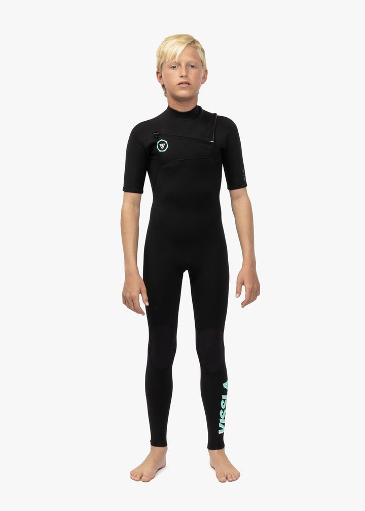 Vissla 7 Seas Boys 2-2 Ss Full Suit in Black