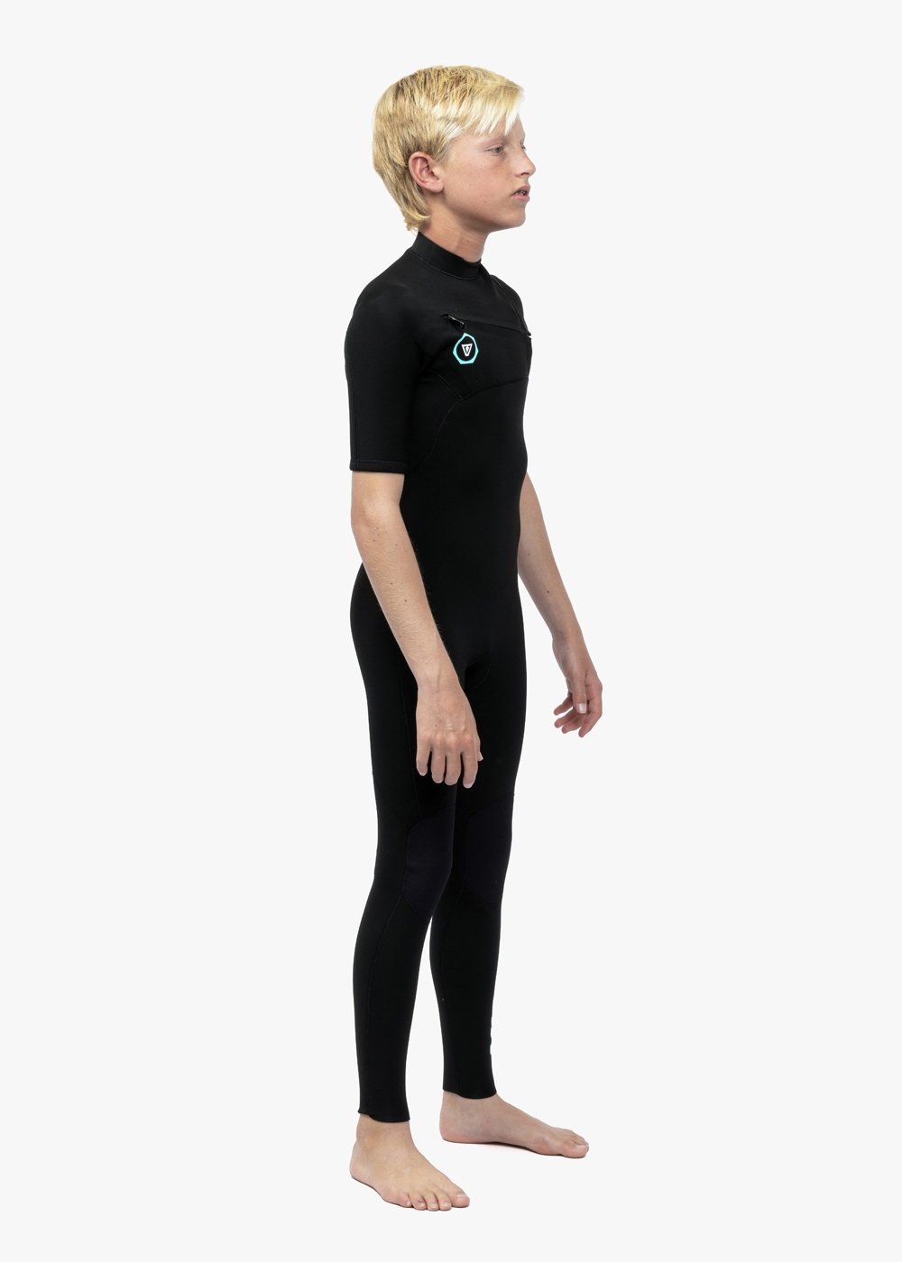 Vissla 7 Seas Boys 2-2 Ss Full Suit in Black, view 2
