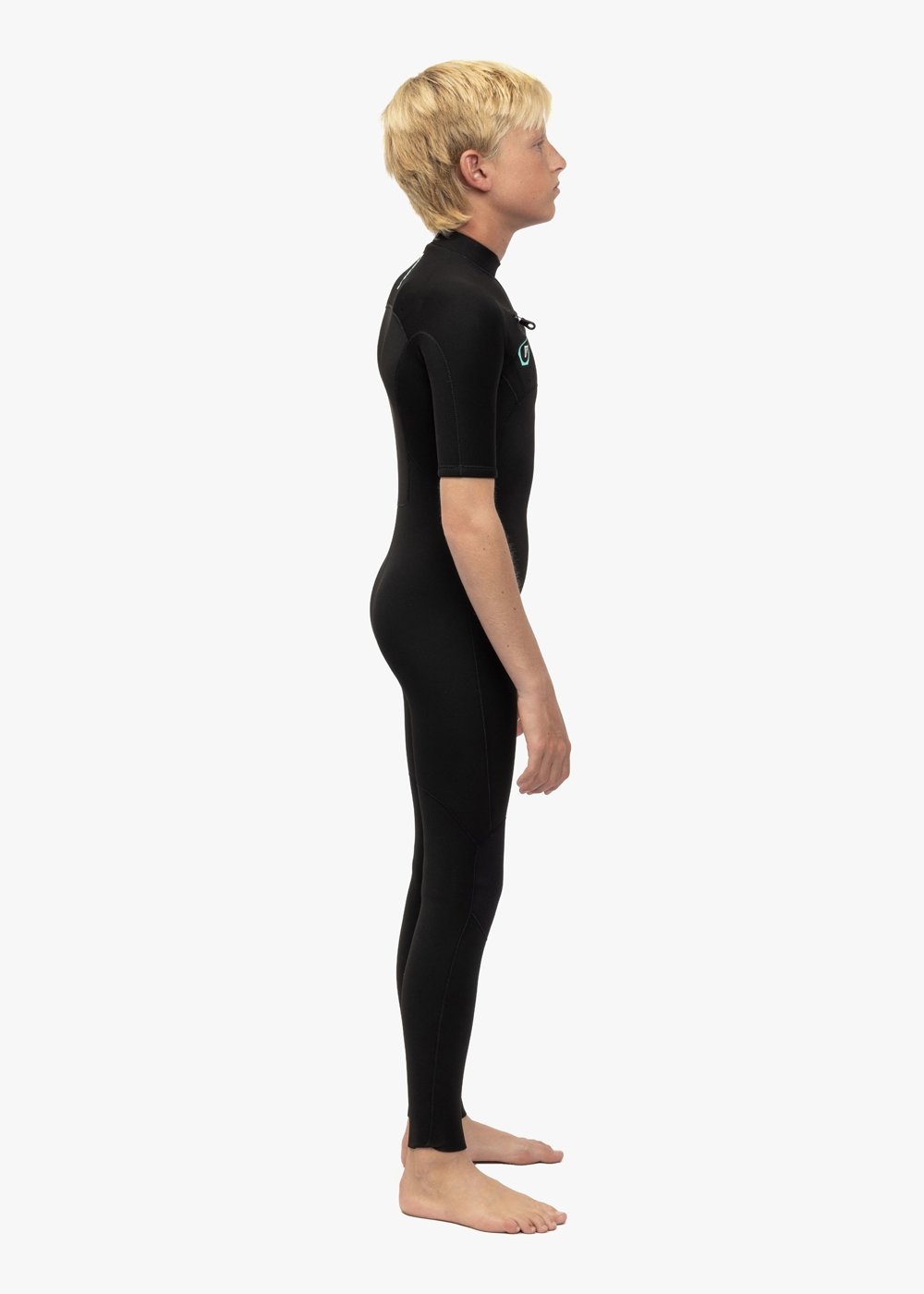 Vissla 7 Seas Boys 2-2 Ss Full Suit in Black, view 3