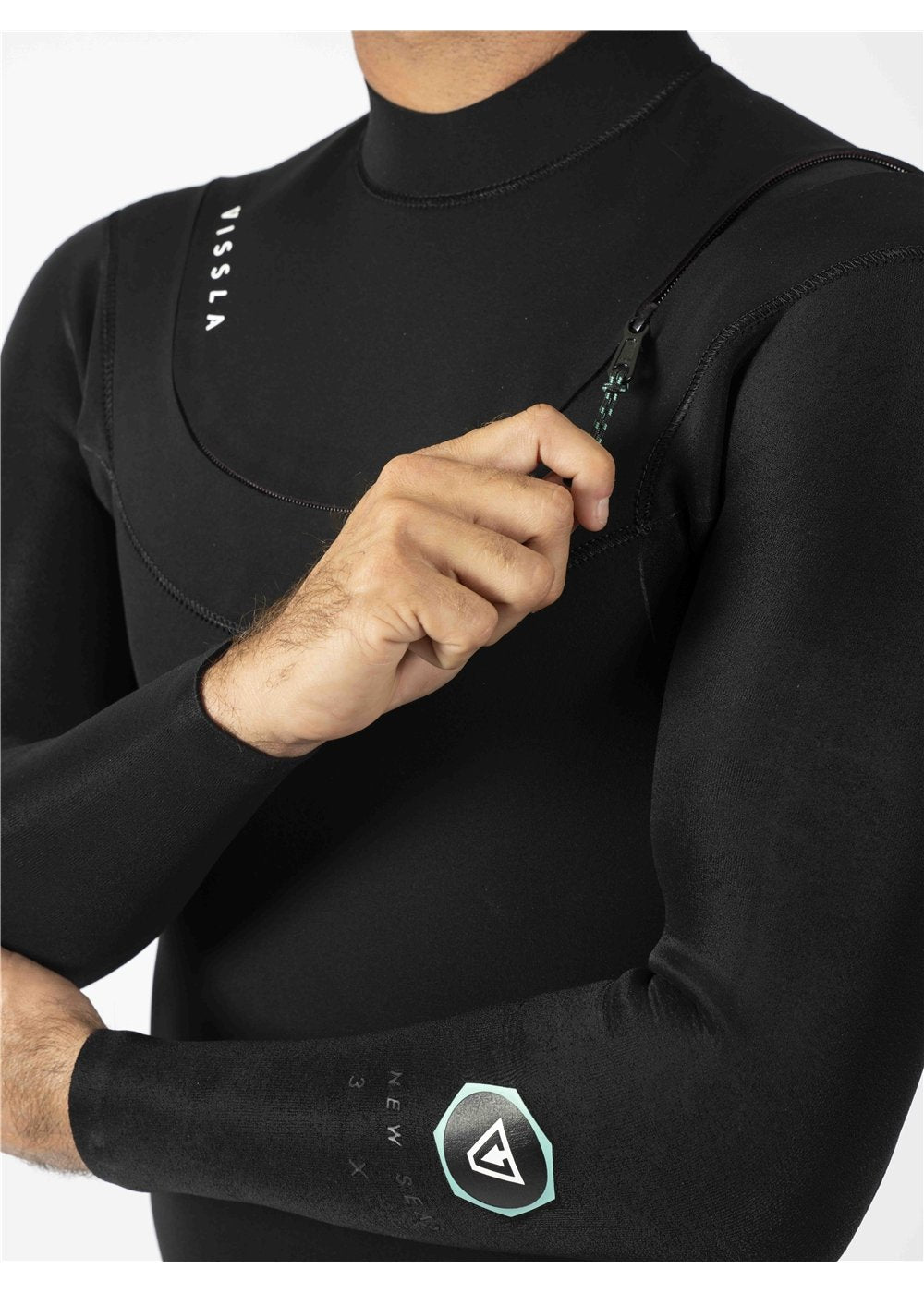 Vissla New Seas Boys 3-2 Full U - Zip in Black, view 6