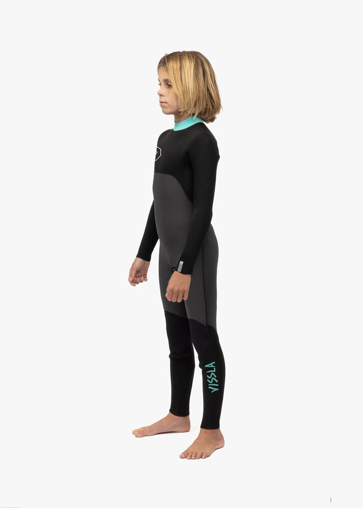 Vissla 7 Seas 3-2 Boys Back Zip Full Wetsuit - phantom