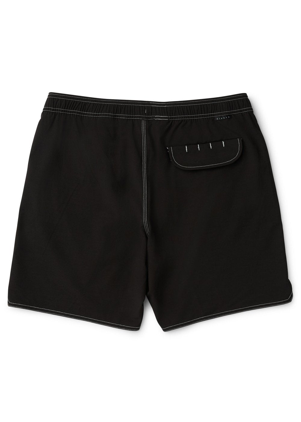 Vissla Solid Sets 17.5" Ecolastic Boardshort in Black 2, view 2