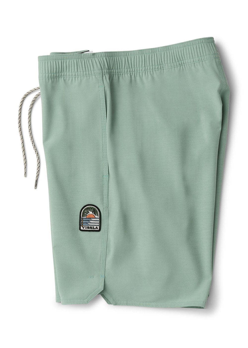 Vissla Solid Sets 17.5" Ecolastic Boardshort in Aloe, view 3