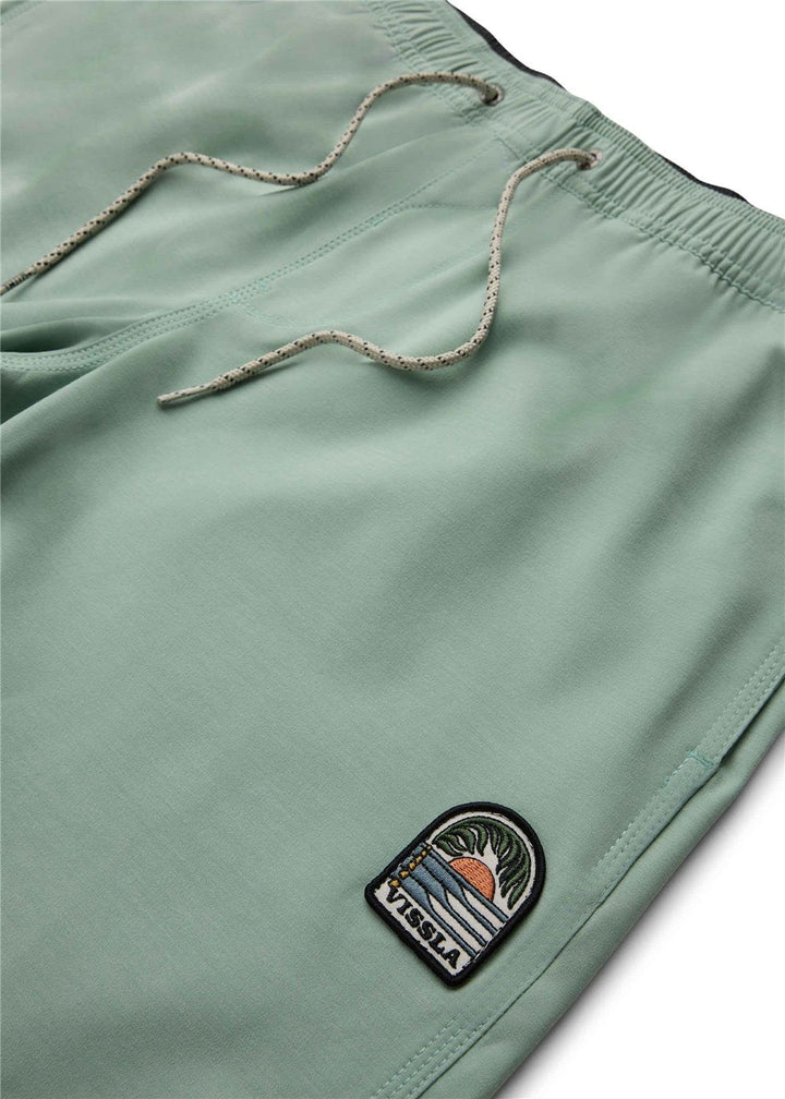 Vissla Solid Sets 17.5" Ecolastic Boardshort in Aloe, view 4