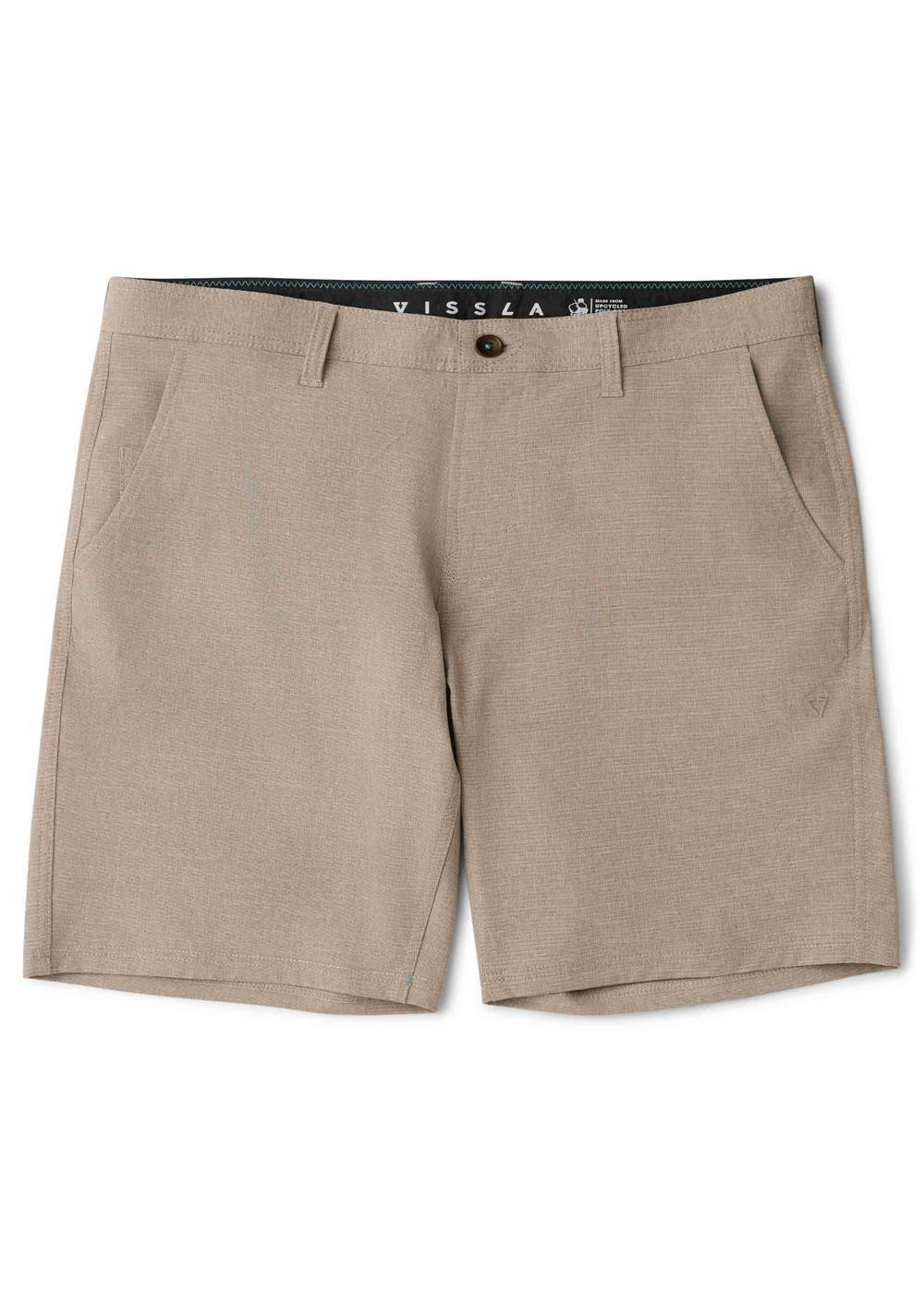 Vissla Fin Box Hybrid 19.5" Walkshort in Dark Khaki