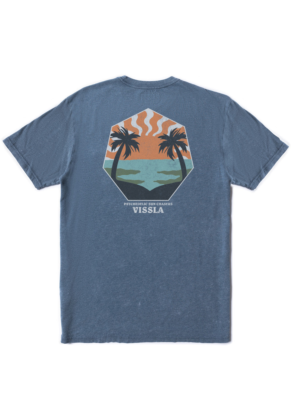 Vissla Psychedelic Palms Tee, Sea water