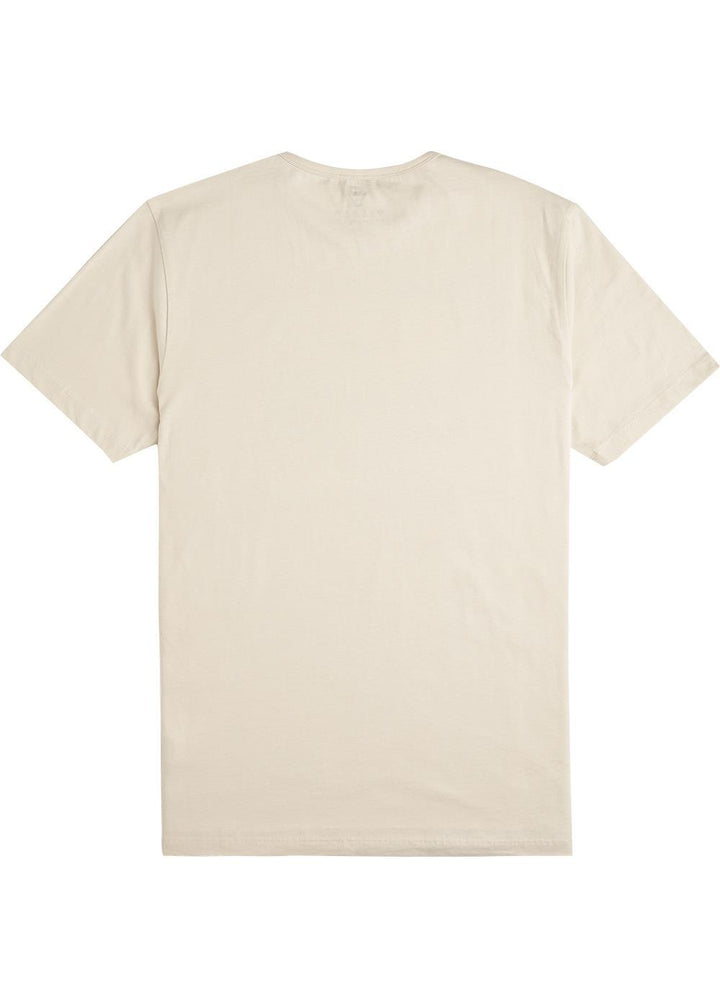 Back view of Vissla Upside Down SS Tee in Bone, plain design.
