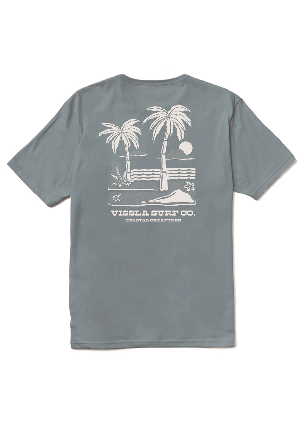 Vissla Creatures Organic Tee in Blue Haze