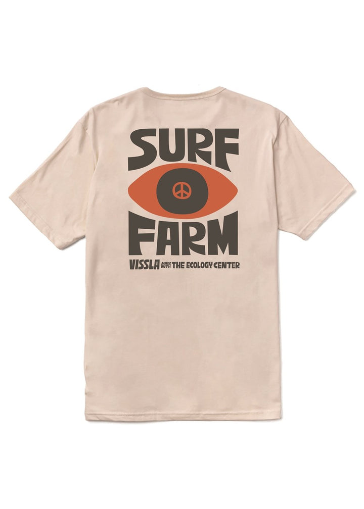Vissla Tec Surf Farm Organic Tee in Bone