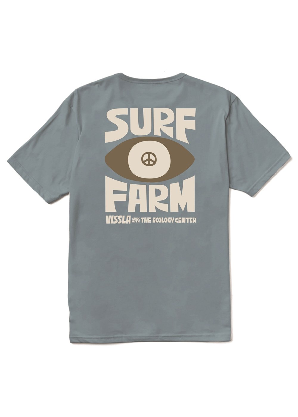 Vissla Tec Surf Farm Organic Tee in Blue Haze