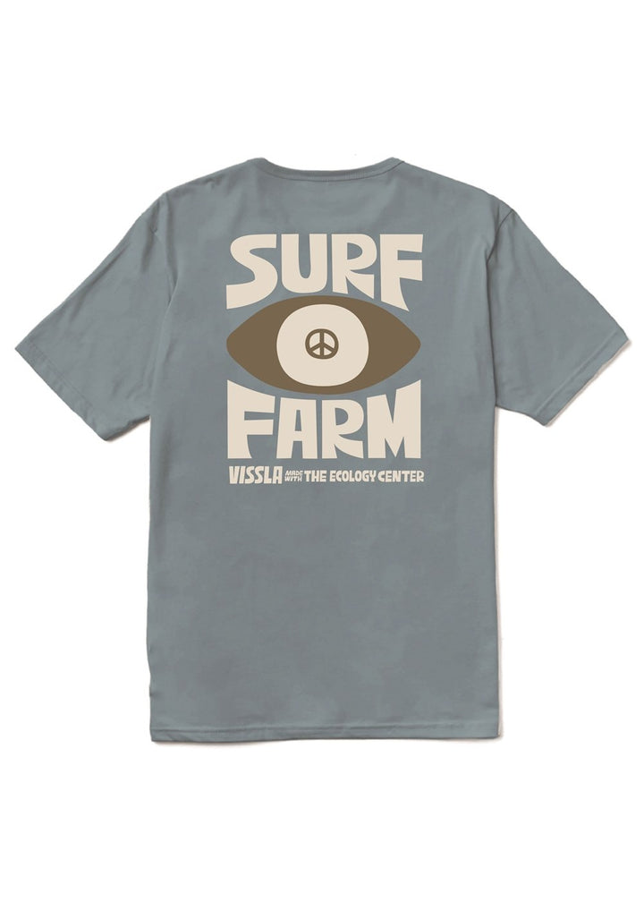 Vissla Tec Surf Farm Organic Tee in Blue Haze