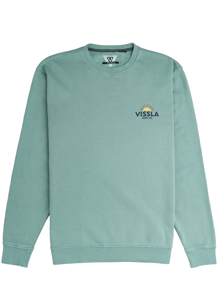 Vissla Raised By Waves Crew Fleece, smokey jade