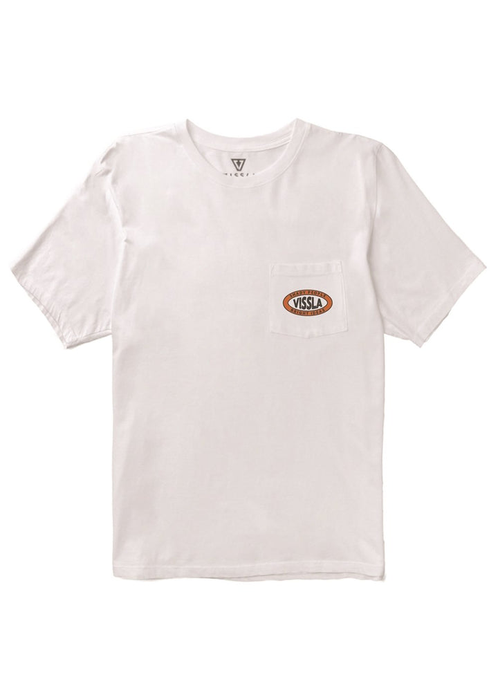 Vissla Sliders Organic Pocket Tee in White, view 2