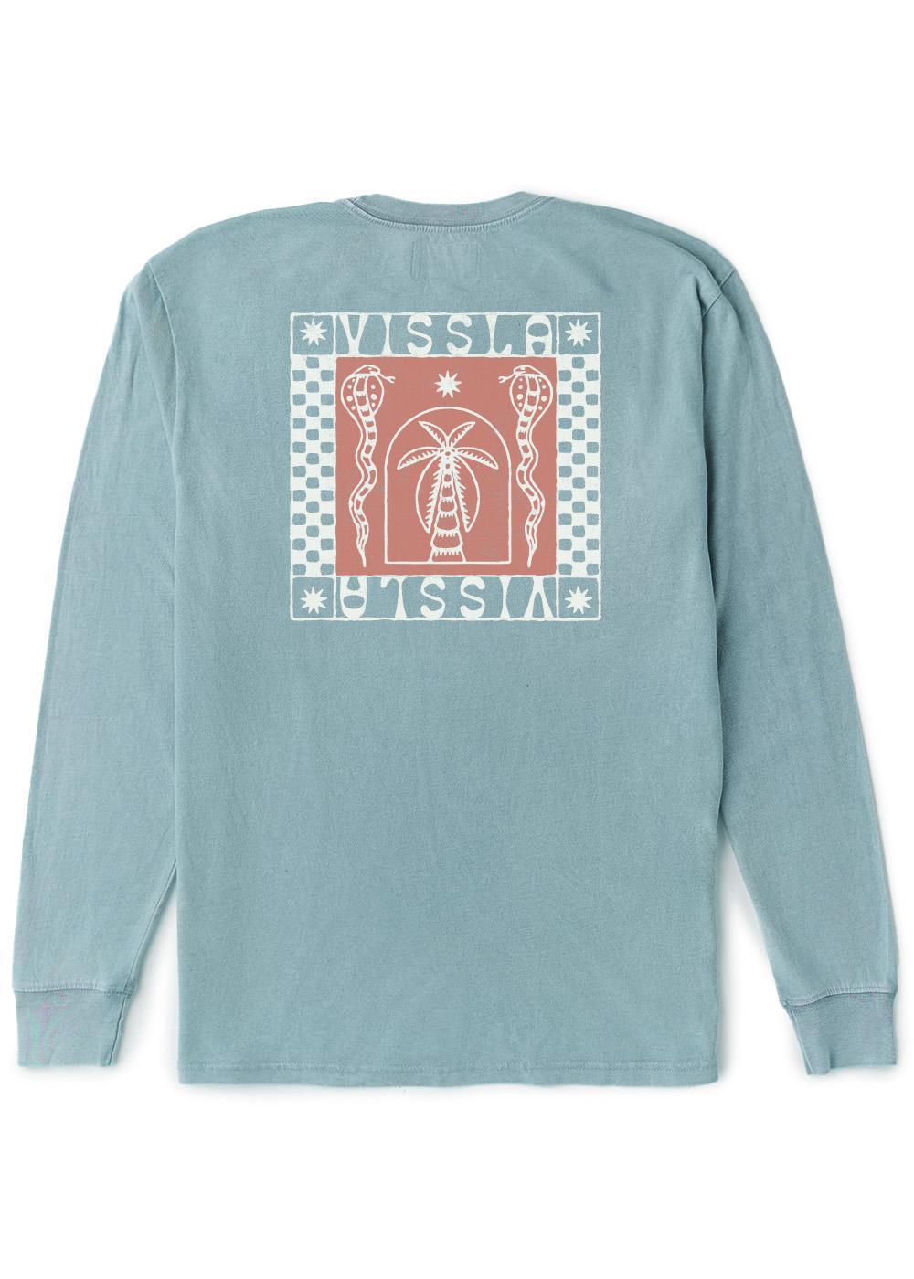 Vissla Serpents Cosmic Wash Longsleeve Tee in Coastal Blue