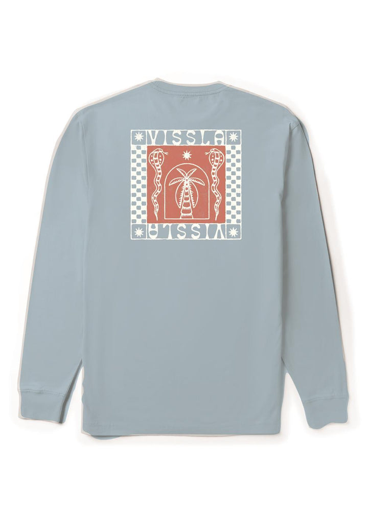 Vissla Serpents Cosmic Wash Longsleeve Tee in Coastal Blue, view 2