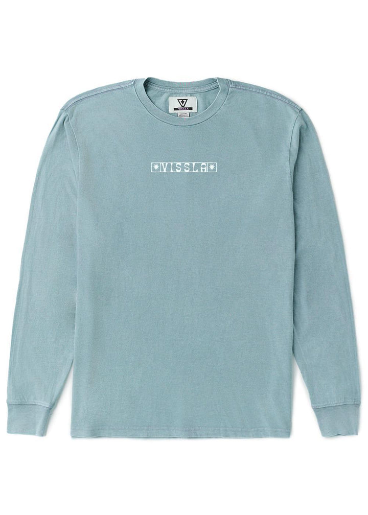 Vissla Serpents Cosmic Wash Longsleeve Tee in Coastal Blue, view 3