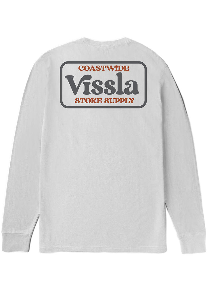 Vissla Coastwide Ls Pkt Tee, white