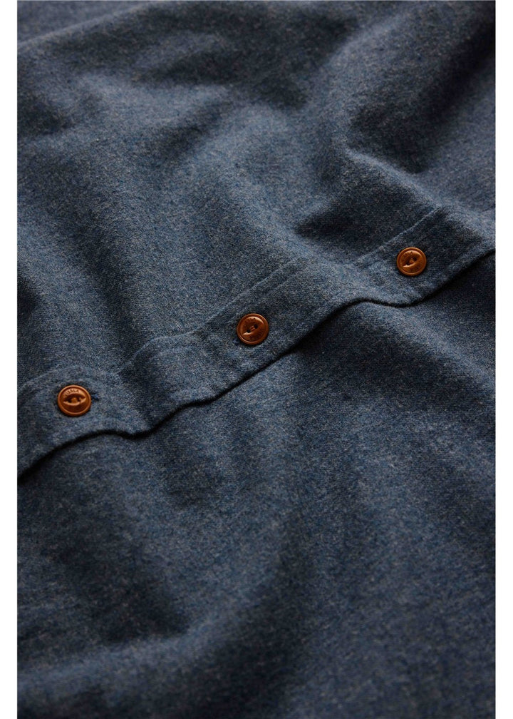 Vissla Go To Lightweight Flannel in Deep Water Heather, view 3