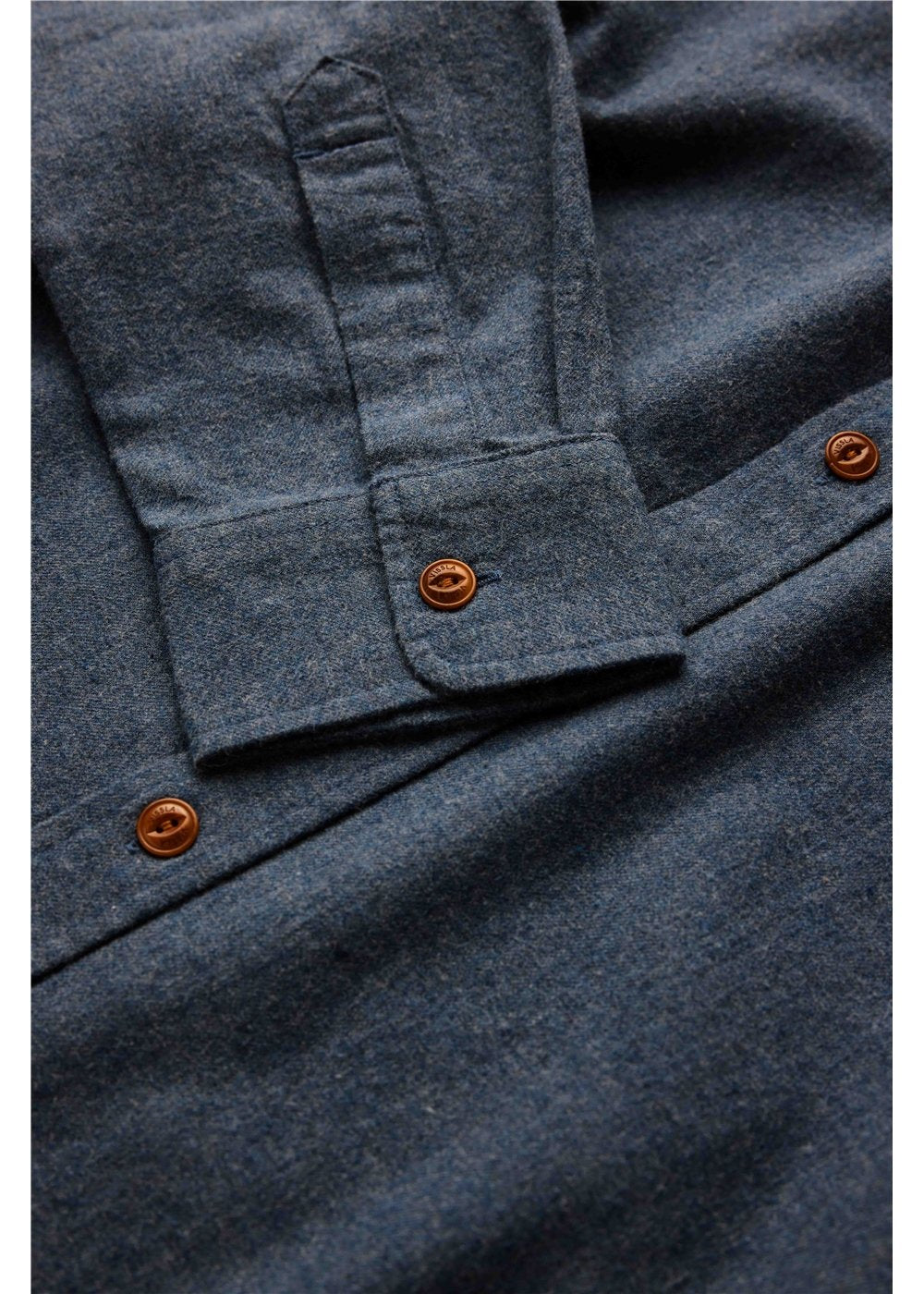 Vissla Go To Lightweight Flannel in Deep Water Heather, view 4