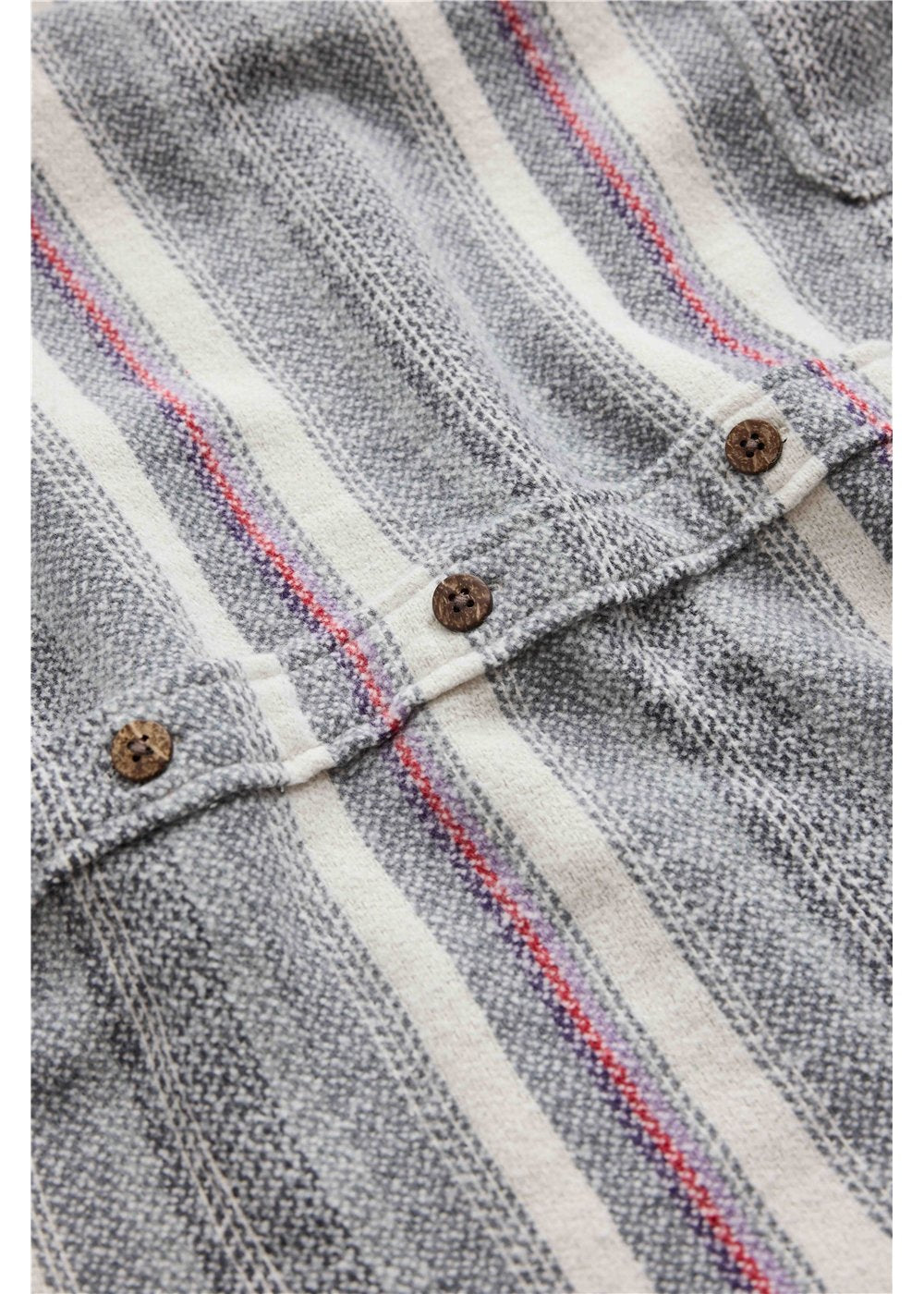 Vissla Descanso Heavy Flannel in Grey Dawn, view 3