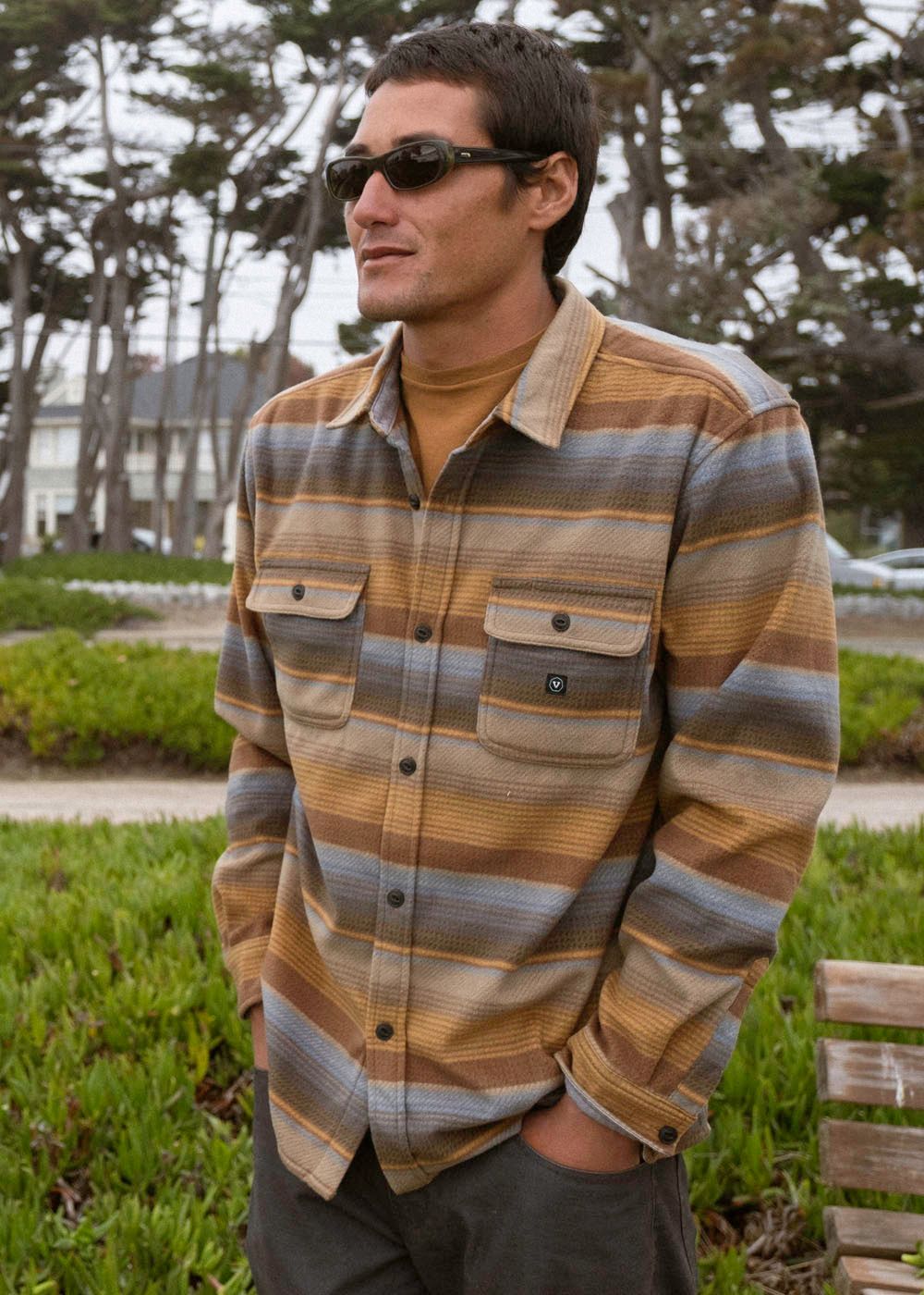 Vissla Eco-Zy Polar Flannel, Khaki