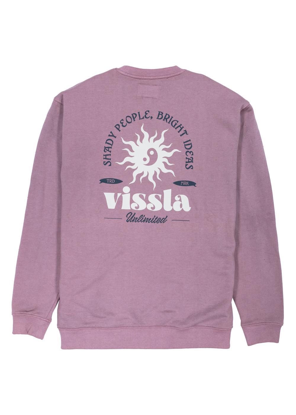 Vissla Bright Ideas Eco Fleece Crewneck in Rose