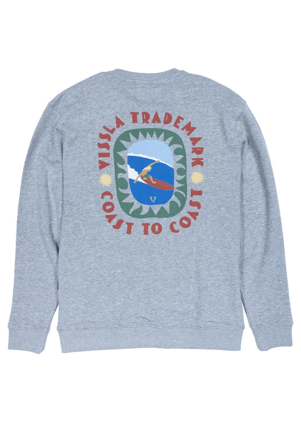 Vissla Coastal Life Eco Fleece Crewneck in Steel