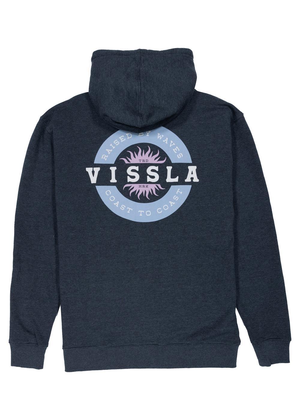 Vissla Drifting Away Eco Fleece Pull Over Hoodie in Black Heather