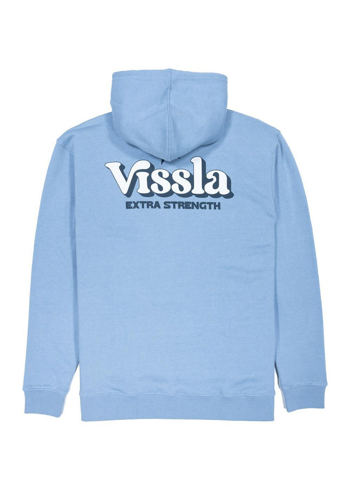Vissla Extra Strength Eco Fleece Zip Hoodie in Faded Denim