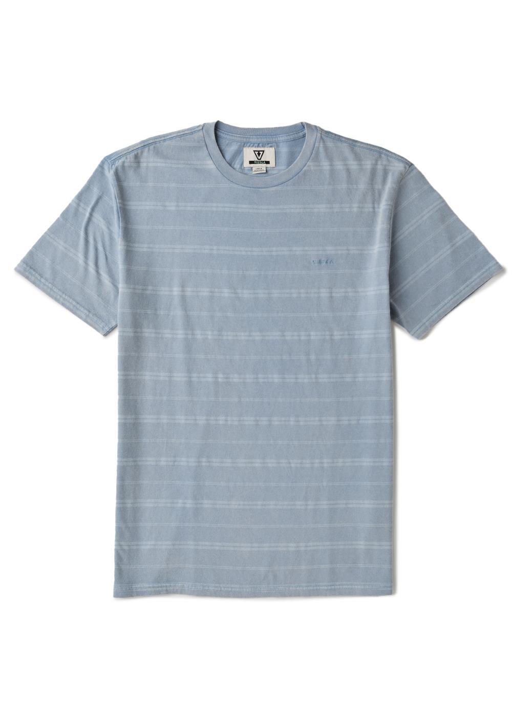 Vissla Trim Lines Tee in Faded Denim