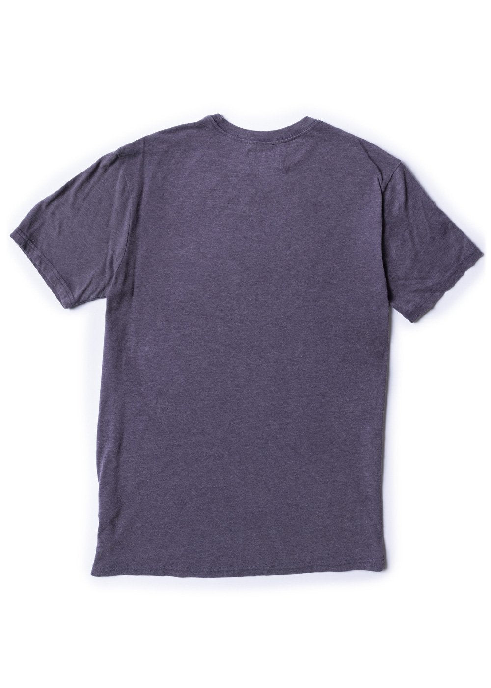 Vissla Solid Sets Ss Pkt Tee in Purple Haze, back view.