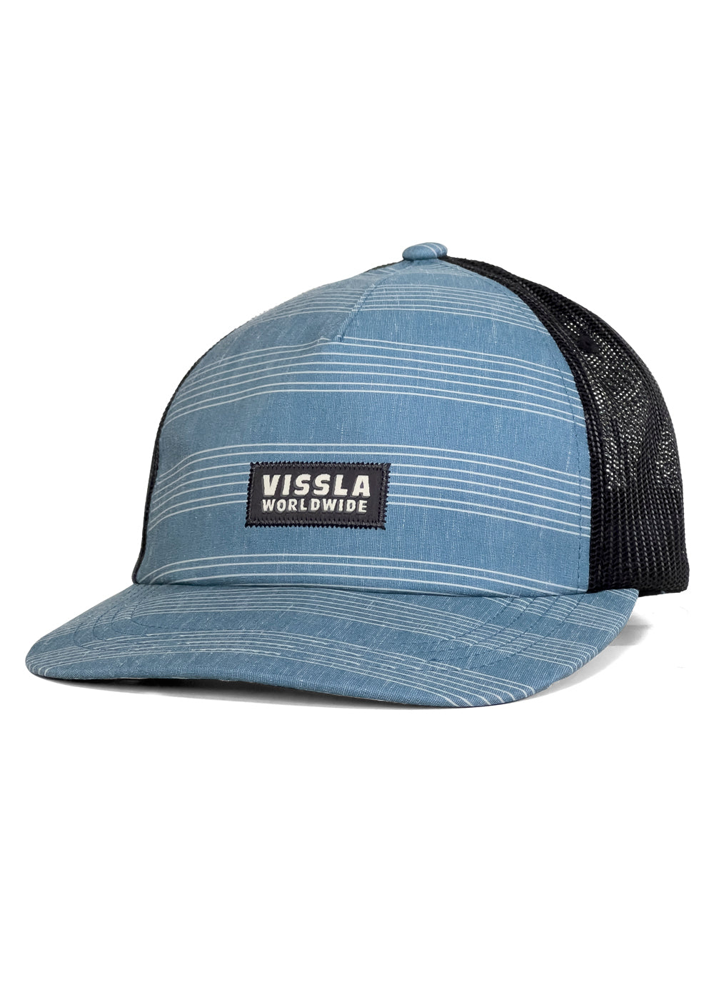 Vissla Lay Day Eco Trucker II Hat- blue stripe
