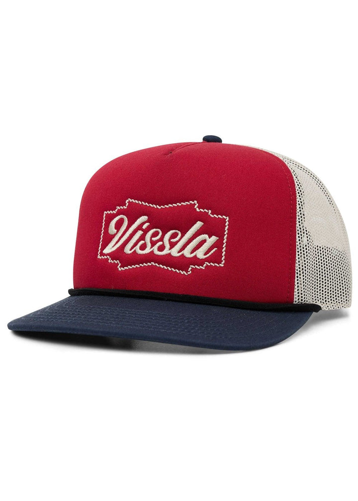 Vissla Garage Foam Trucker Hat in Retro Red