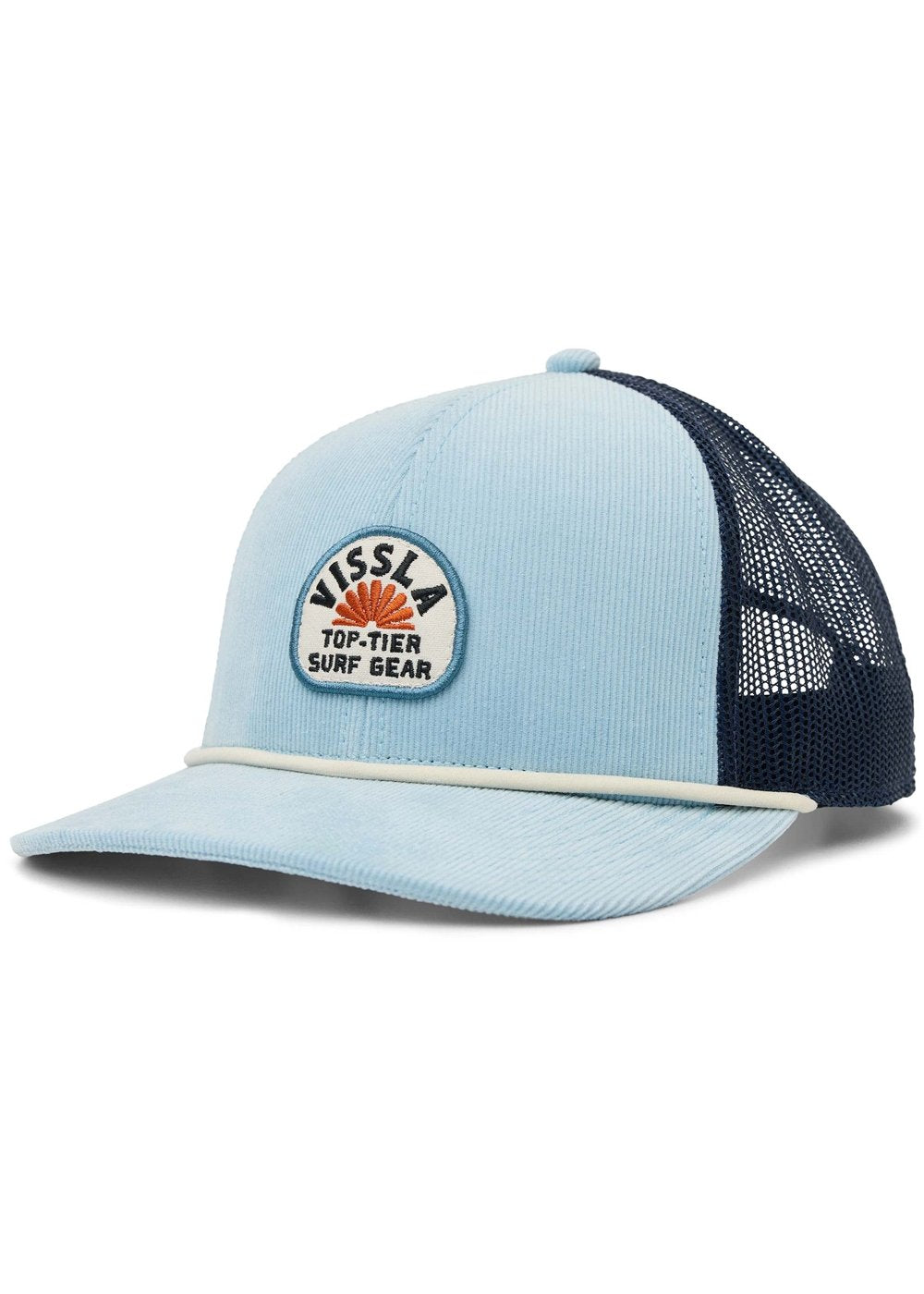 Vissla West Winds Trucker Hat in Faded Denim