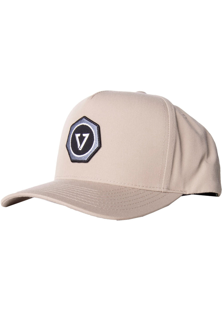 VIssla Seven Seas Eco Hat in khaki with front logo patch design.