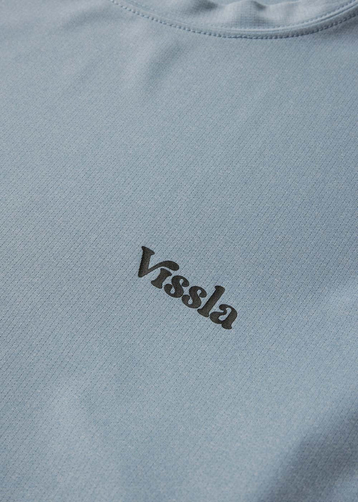 Vissla Pro Comp Ls Sun Shirt in Faded Denim, view 4