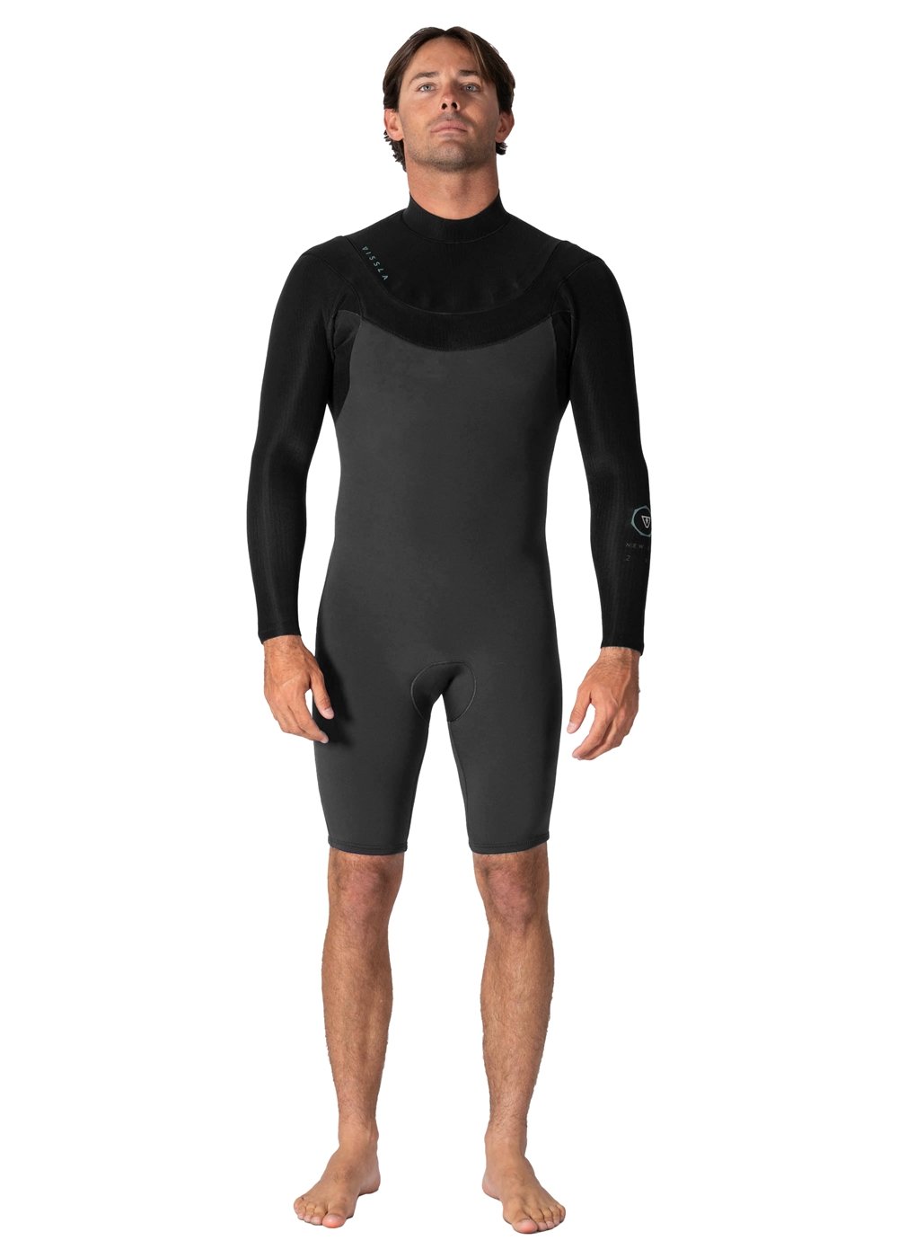 Vissla New Seas 2-2 Ls Spring U - Zip in Charcoal