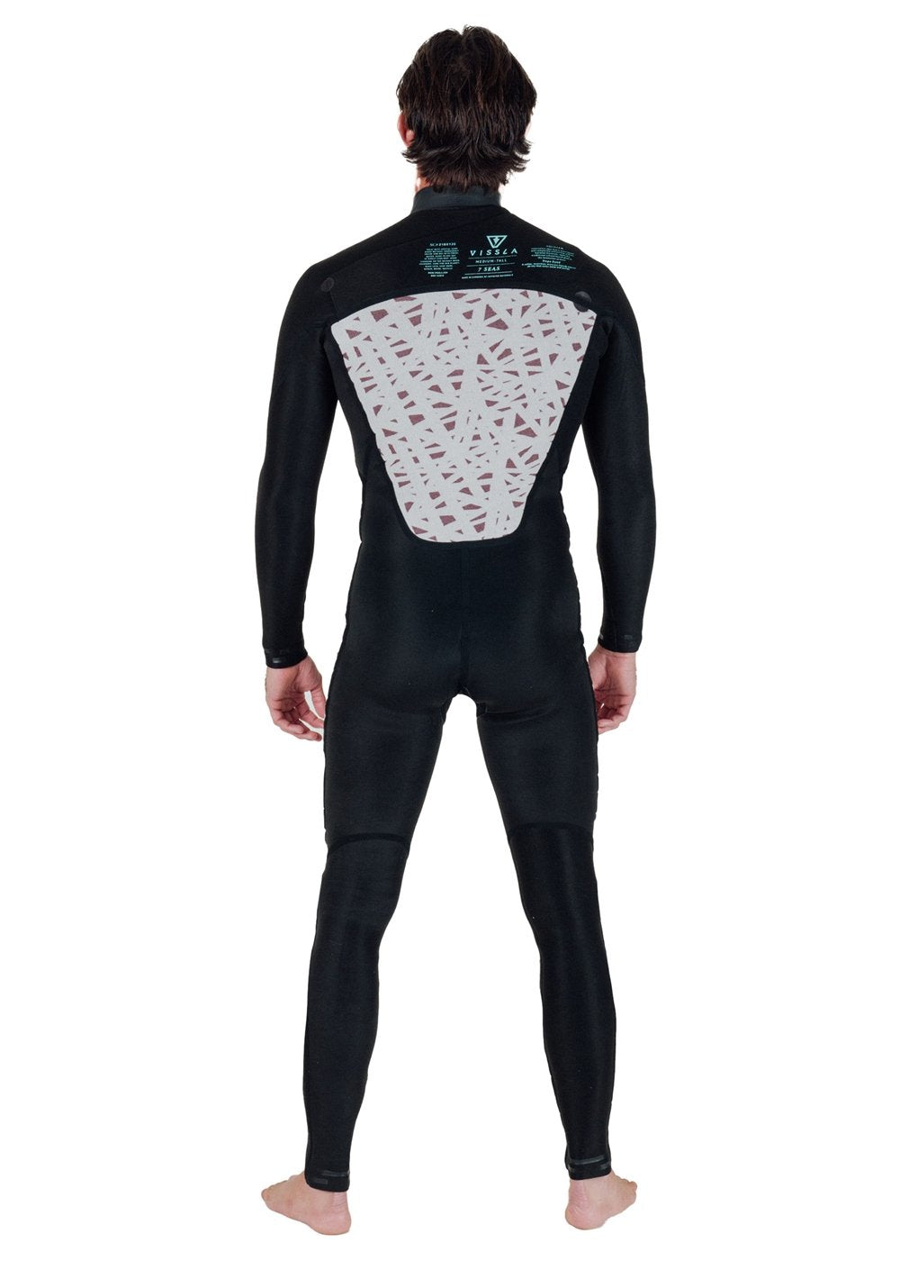 Vissla 7 Seas 3-2 Full Chest Zip in Black, view 2