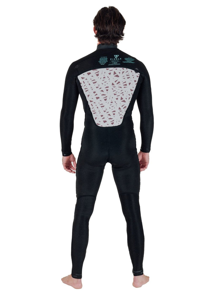 Vissla 7 Seas 3-2 Full Chest Zip in Black, view 2