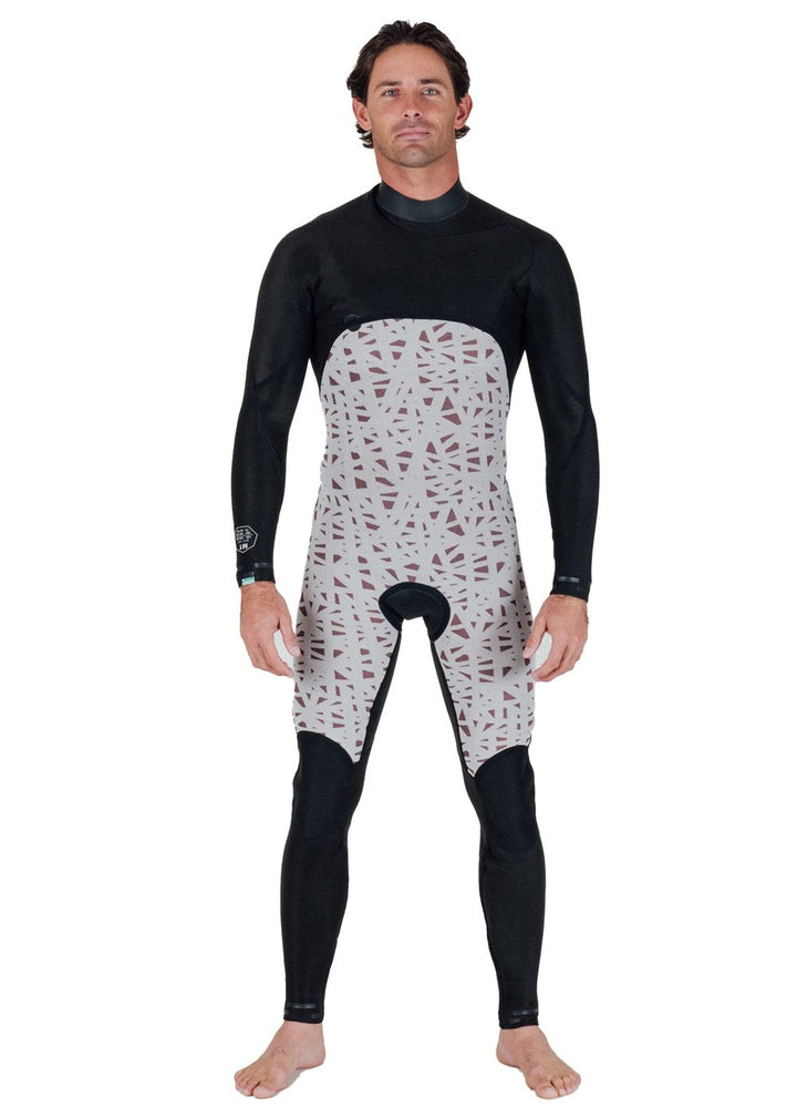 Vissla 7 Seas 3-2 Full Chest Zip in Black, view 3