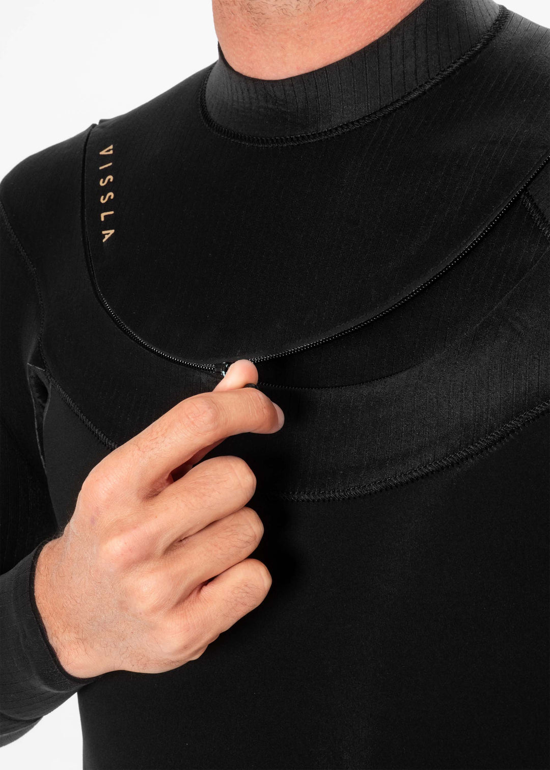 Vissla New Seas 3-2 U-Zip Wetsuit in Black 2, view 4
