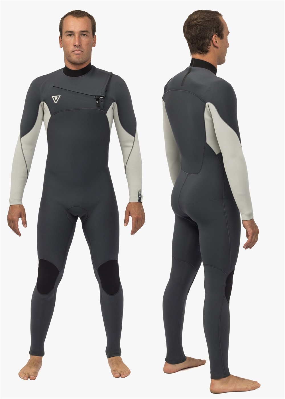 Vissla 7 Seas Comp 4-3 Full Chest Zip -Coal