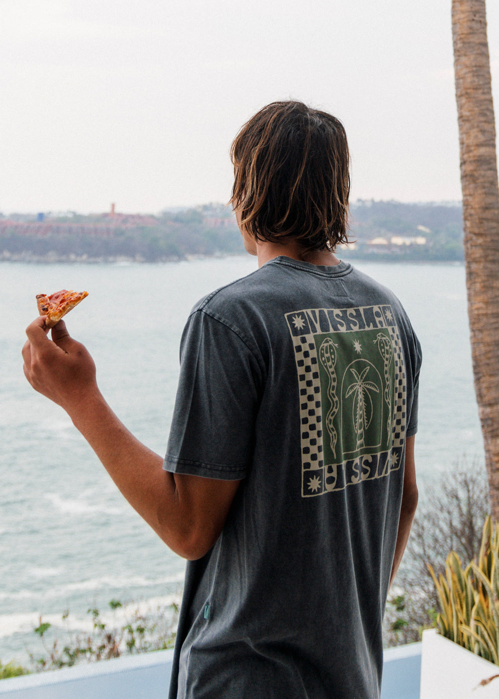 Vissla Serpents Cosmic Wash Tee in Phantom, view 2