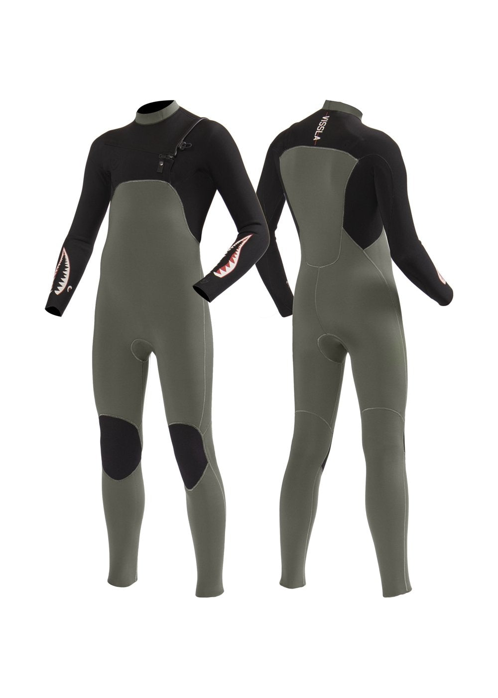 Vissla 7 Seas boys 3-2 full chest zip wetsuit