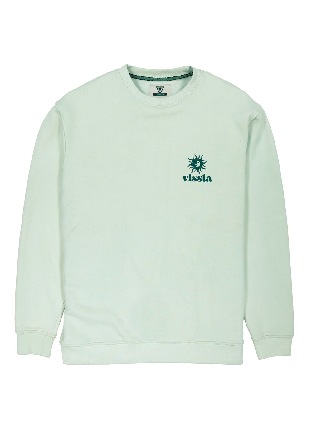 Vissla Bright Ideas Eco Fleece Crewneck in Agave, view 2