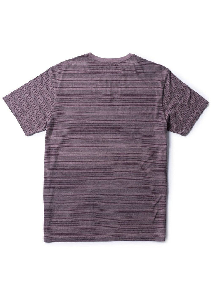 Vissla Creek Ss Tee in Fig color, back view showcasing full design.