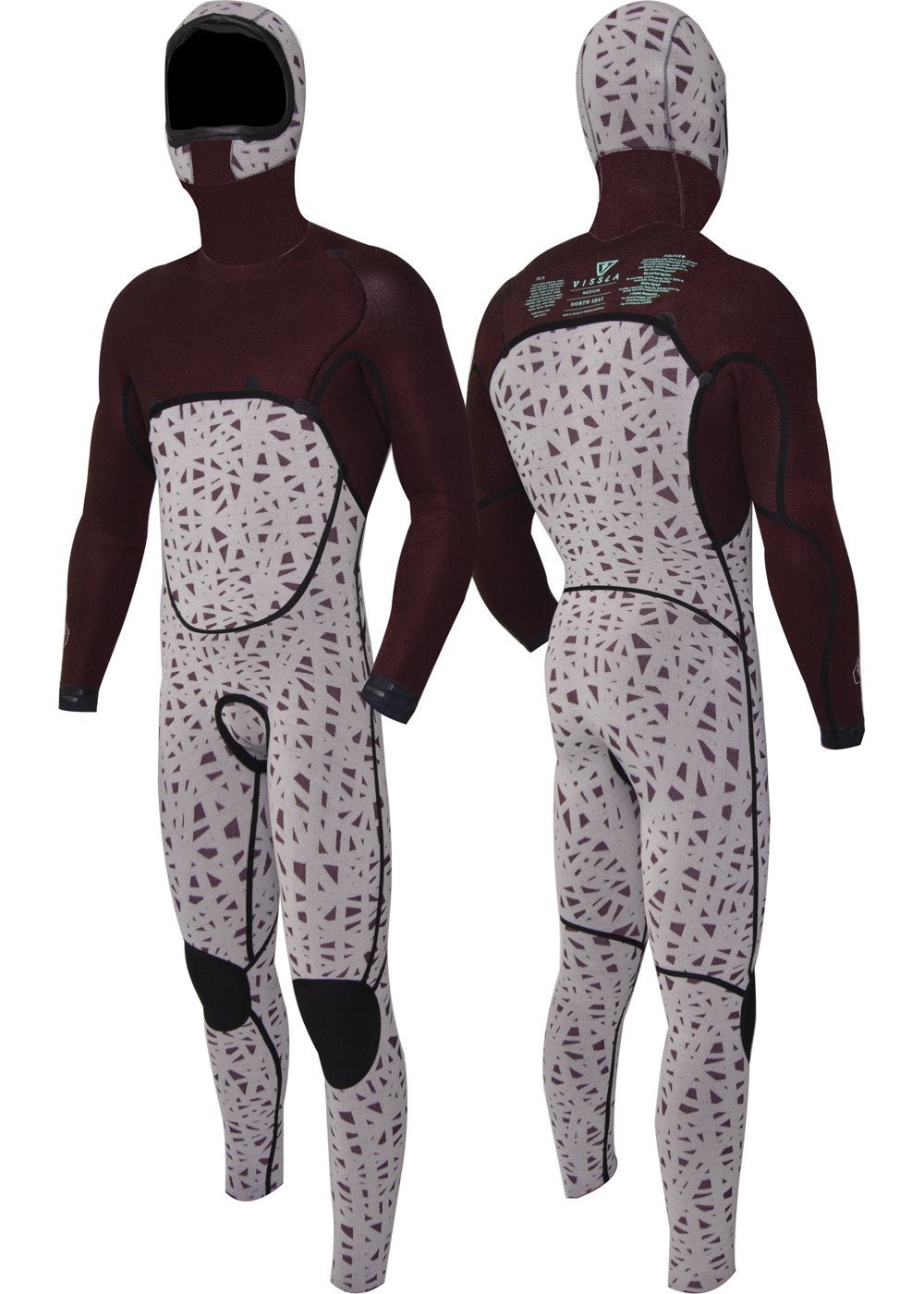 Vissla North Seas 5.5 - 4.5 Full Hooded Chest Zip Wetsuit - vissla.co.uk